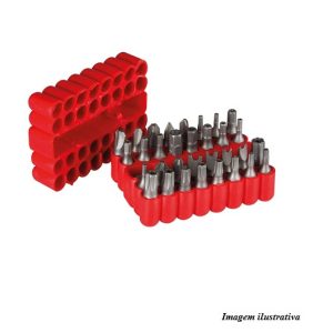 VTBT5 CONJUNTO 33 PONTAS PARA APARAFUSADORA