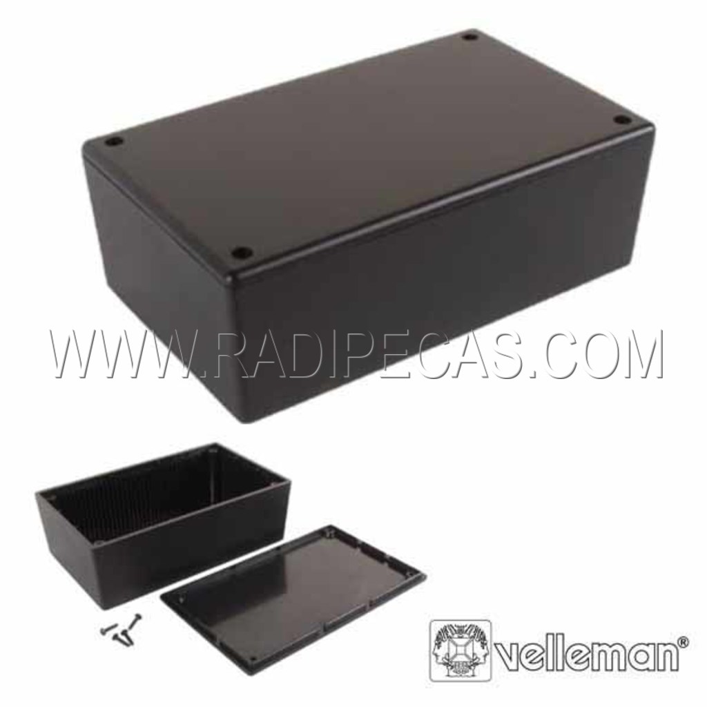 WCAH2851 CAIXA MONTAG.ABS PRETA 160X95X55 VELLEMAN