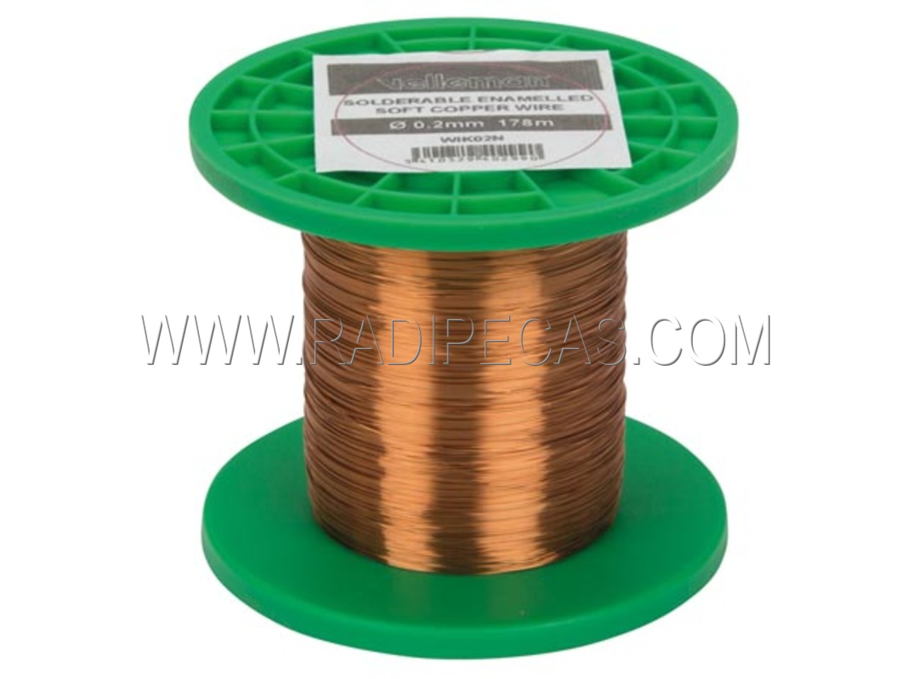WIK02N Rolo de 178m de fio de cobre 0.2mm diam. - resist. 97 ohms