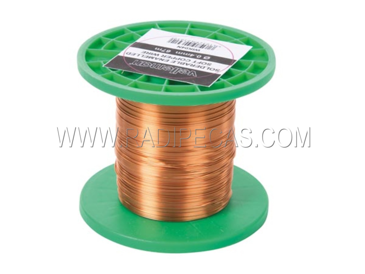 WIK04N Rolo de 67m de fio de cobre 0.4mm diam. - resist. 9 ohms