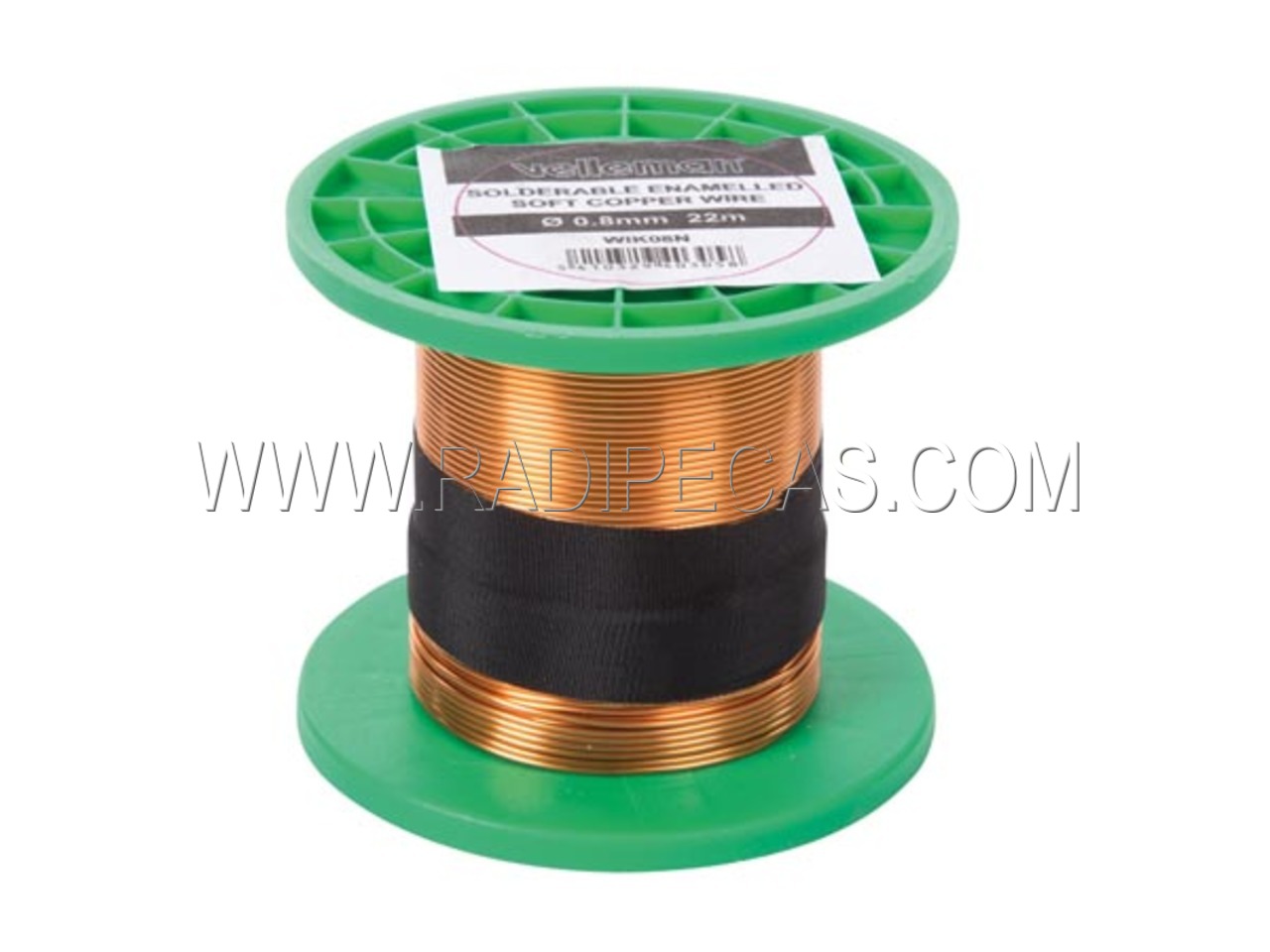WIK08N Fio de cobre 0.8mm diam. - resist. 0.75 ohms