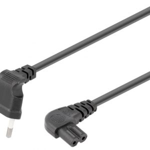 WIR1046 Cabo alimentação tipo 8 - 2×0,75mm² 2mt – Curva 90º