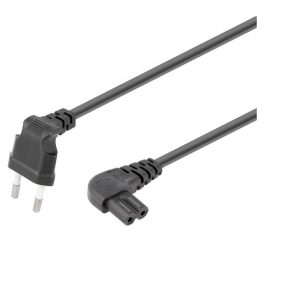 WIR1059 Cabo alimentação tipo 8 - 2×0,75mm² 5mt – Curva 90º