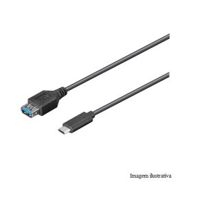 WIR-1128 Cabo USB-C Macho / USB 3.0 “A” femea 20cm