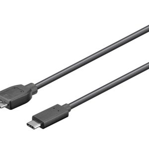 WIR1132 Cabo USB-C 3.1 macho - macho micro USB-B 3.0 com 60 cms.