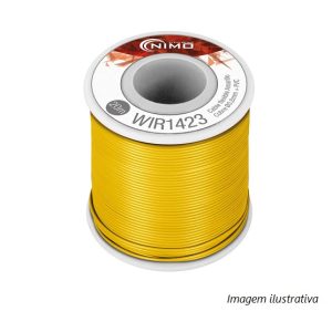 WIR1423 Rolo 20m fio flexivel 0.8mm cobre estanhado - amarelo -