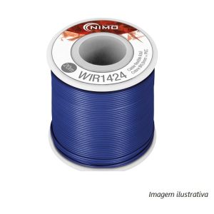 WIR1424 Rolo 20m fio flexivel 0.8mm cobre estanhado - azul -