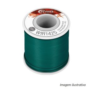 WIR1425 Rolo 20m fio flexivel 0.8mm cobre estanhado - verde -