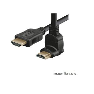 WIR811 Cabo hdmi macho / macho 1,5m com ficha curva lado direito