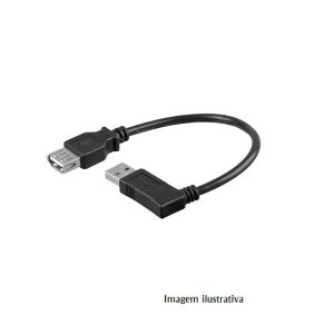 WIR915 Cabo USB-A 2.0 curva dir.. macho-femea USB-A 2.0