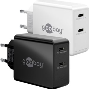 61758 Carregador rápido duplo USB-C™ PD 36W branco