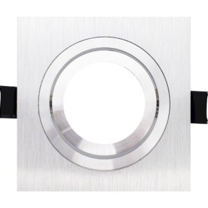 Aro Móvel Quadrado Aluminio Gu10 Aço Escovado