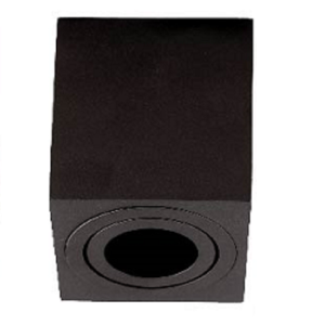 Aplique Gu10 Teto Quadrado Saliente Preto