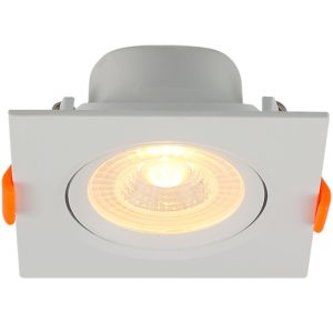 Spot LED Quadrado Branco Fixo 8w 6500k 600lm