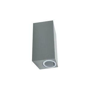 Aplique 2 X Gu10 Retangular Cinza