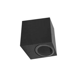 Aplique 1 X Gu10 Quadrado Preto