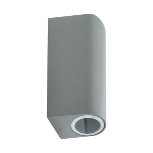 Aplique 2 X Gu10 Cilindrico Cinza