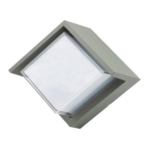 Aplique LED Redondo Parede Cinza/Fosco 12w