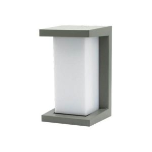 Aplique LED Retangular Parede Cinza/Fosco 10w