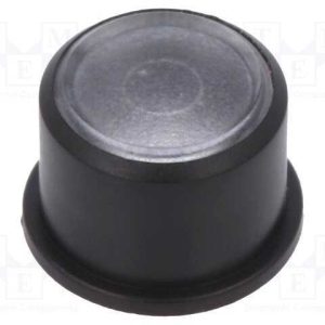 Tecla, Redonda, Preto, Ø9,6mm, Plástico, Mec16250.