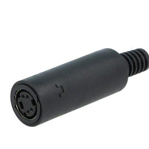 Ficha Mini Din Femea para Circuito Impresso