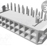 Tomada, Fio-Placa, Macho, Micro-Fit 3.0, 3mm, Pin.