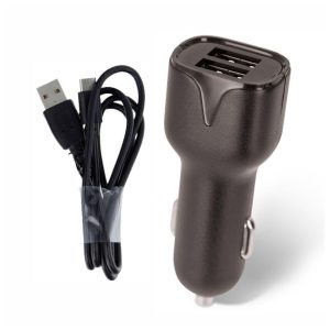 MXCC-01+CUSB-C Carregador de isqueiro 2xUSB ( A ) 2.4A com cabo 1m