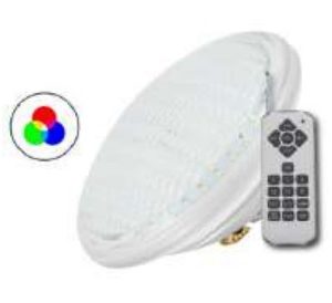 Lâmpada LED Piscina Par56 RGB 1600lm Ac 12v