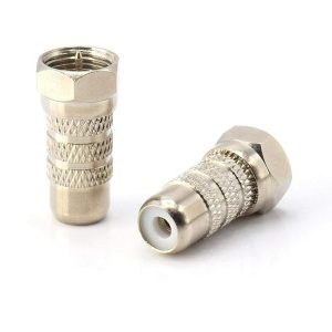 Adaptador Rf Femea para Rca Femea Metal