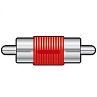 Adaptador Rca Macho Para Rca Macho Vermelho