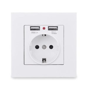 Tomada Elétrica de Encastre 1usb+Micro Usb 5v 2.1a