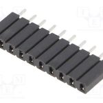 Tomada. Pinos. Fêmea. Pin: 10. Simples. 2.54mm. T.