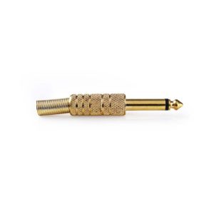 Ficha Jack 6.35mm Macho Dourado