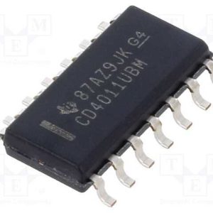 Ic: Digital, Nand, Ch: 4, In: 2, Cmos, Smd, Soic1.
