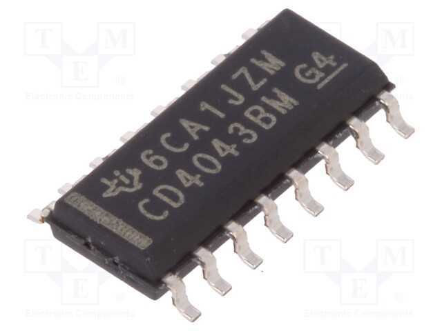 Ic: Digital, Fecho Rs, Ch: 4, Cmos, Smd, So16, Cd.