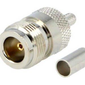 Ficha N Fêmea de Cravar para Cabo Rg58