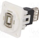 Conector, Usb a Tomada,Usb B Tomada, Ft, Usb 2.0,.