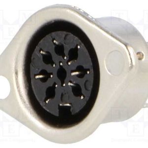 Ficha Din Metálica 8 Pinos Femea Painel