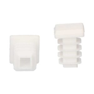 Topo de Borracha Quadrado C/ Aba  18x18mm Branco
