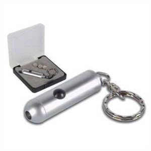 Porta Chaves com Mini Lanterna LED Branco Intenso