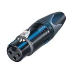 Ficha Xlr Femea 3 Pinos Niquel Neutrik