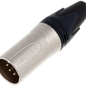 Ficha Xlr Macho 3 Pinos Prateada Neutrik