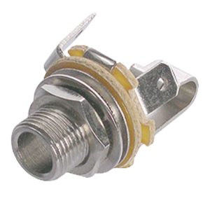 Conector Stereo 635 Mm Fêmea Metal Prata