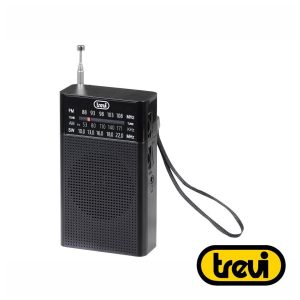 RA7F15 Rádio portátil am/fm clássico preto TREVI