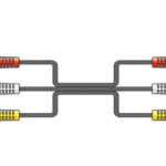 AV.112.071UK Cabo 3 + 3 rca macho com 1,2m