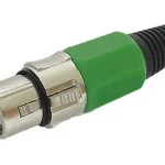 Conector Xlr 3p Fêmea - Nickel - Verde