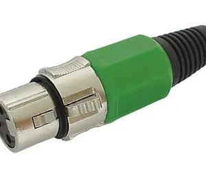 Conector Xlr 3p Fêmea - Nickel - Verde