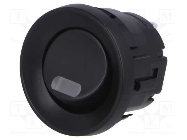 Rocker, Spst, Pos: 2, On-Off, 3a/250vac, Preto, L.