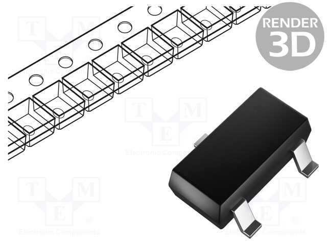 Transístor: Npn, Bipolar, Brt, 50v, 0,1a, 200mw, .
