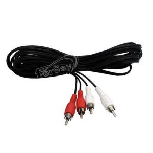 Cable de 2 Rca Macho a 2 Rca Macho de 5 Metros